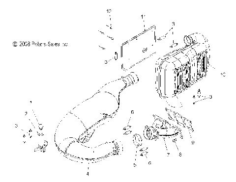 ENGINE, EXHAUST - S09PB8ES/ESL (49SNOWEXHAUST09ASLT)