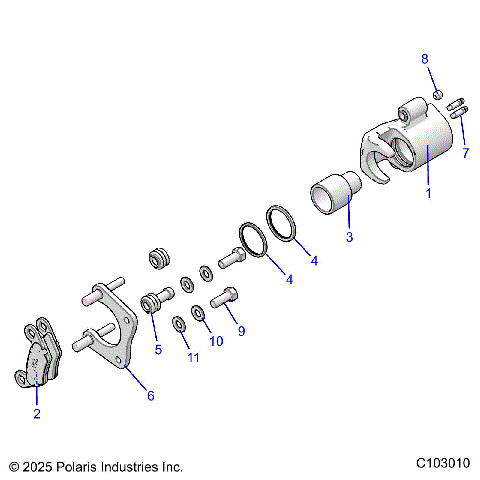 BRAKES, REAR CALIPER - A25SKE57C1/CK/E1/EK (C103010)