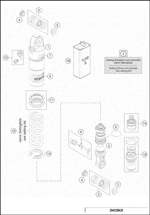 SHOCK ABSORBER DISASSEMBLED