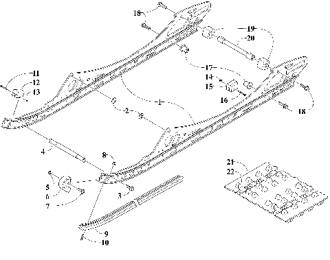 SLIDE RAIL AND TRACK ASSEMBLY [111301]