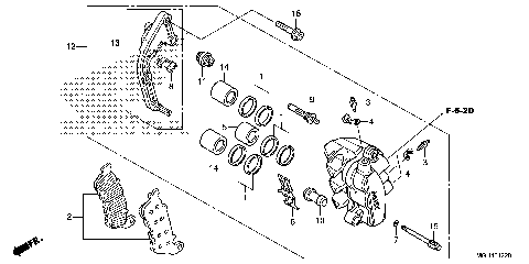 LEFT FRONT BRAKE CALIPER