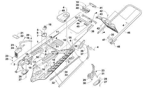 TUNNEL, REAR BUMPER, AND SNOWFLAP ASSEMBLY