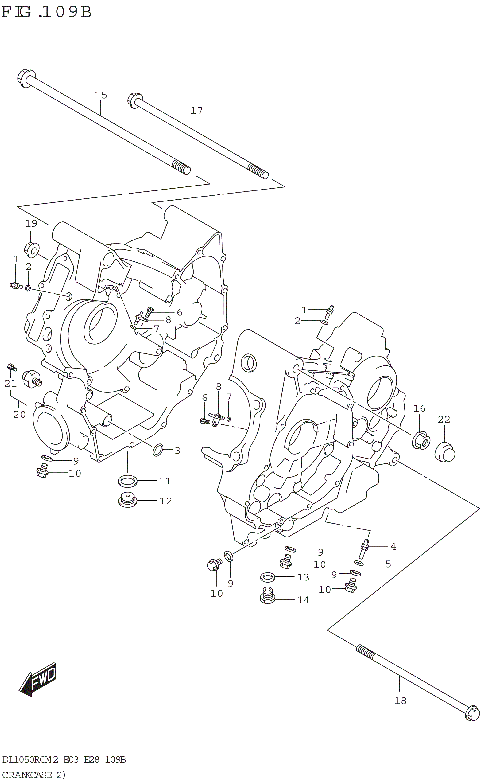 CRANKCASE (2) (DL1050RC)