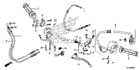 HANDLE LEVER@SWITCH@CABLE
