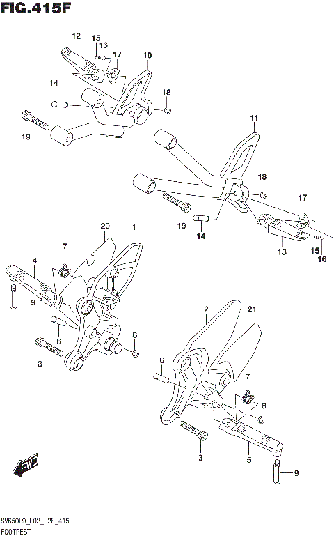 FOOTREST (SV650XAL9 E33)