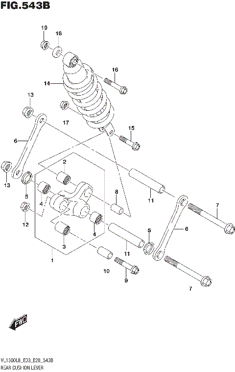 REAR CUSHION LEVER (VL1500BL8 E28)