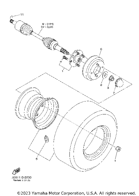 REAR AXLE & WHEEL
