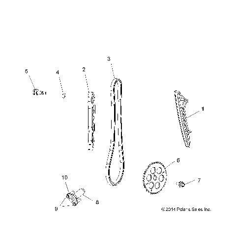 ENGINE, CAM CHAIN AND TENSIONER - A15SVA85HD (49ATVCAMCHAIN15850SP)