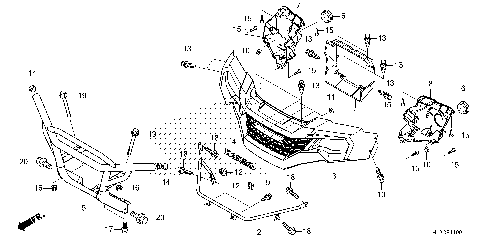 FRONT GRILLE@FRONT BUMPER