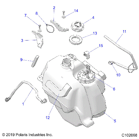BODY, FUEL TANK ASM. - A19SEP57C1/SES57C1/2/5/K/E1/E2/E5/EK/SET57C1/2/E1/E2/SEF57C2 [C102068]