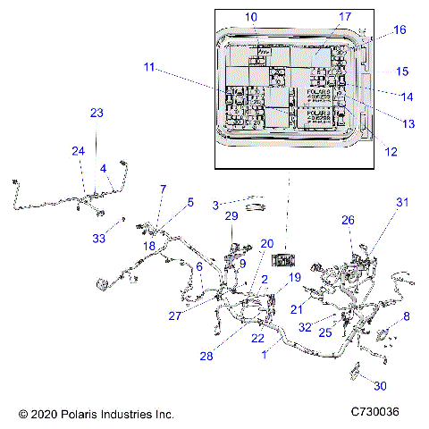 ELECTRICAL, WIRE HARNESS - R21RRED4FA/NA/SCA (C730036)