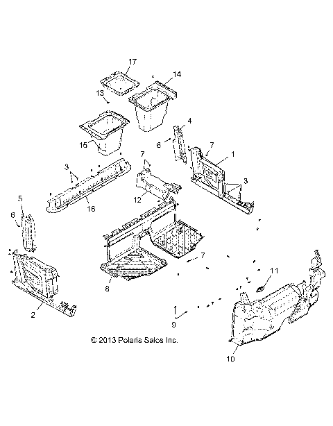 BODY, FLOOR, FRONT - R16RVA57A1/B1/E57A9/B9 (49RGRFLOOR15FSCRWF)