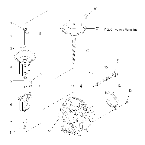 ENGINE, CARBURETOR, UPPER - A07LB27FA/LH27FB (49ATVCARB07HAWK)