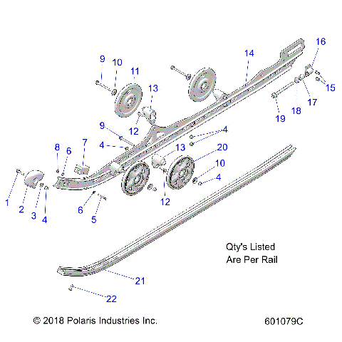 SUSPENSION, RAIL ASM. - S19DDH8RS ALL OPTIONS (601079C)