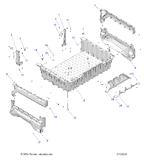 BODY, BOX - R25RSB99AZ/BZ/AL (C733355)