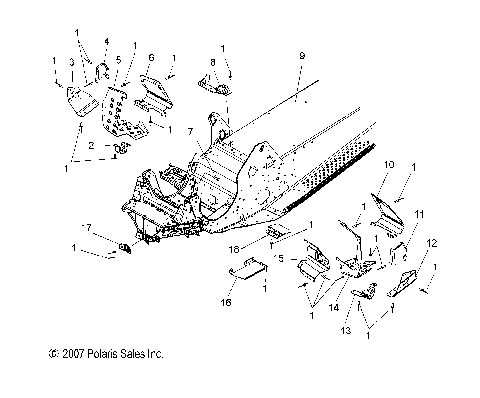 CHASSIS, FRONT - S08PT6HS/HE (49SNOWCHASSISFRT08600TRG)