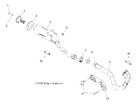 EXHAUST SYSTEM - A07GP52AA/AB (49ATVEXHAUST07OUT525)