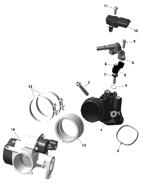 01- ROTAX - Air Intake Manifold And Throttle Body