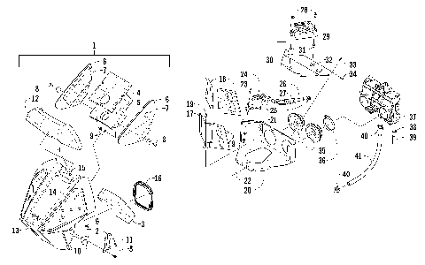 AIR SILENCER, CARBURETOR, AND FUEL PUMP ASSEMBLY [99867]