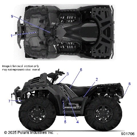 BODY, DECALS GRAPHIC - A26SXM95AR (901706)