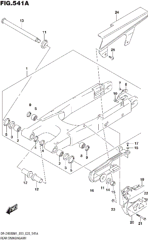 REAR SWINGINGARM (DR-Z400S)