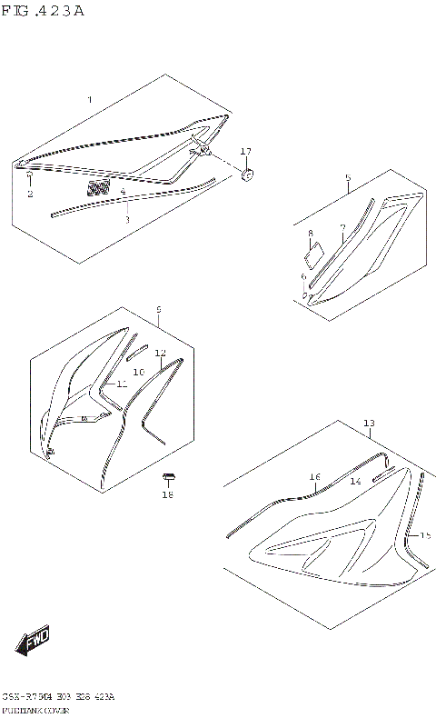 FUEL TANK COVER (GSX-R750:(E03,E28))