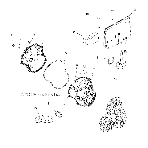 BODY, CLUTCH COVER and DUCTING - R14TH90FX (49RGRCLUTCHCVR14900D)