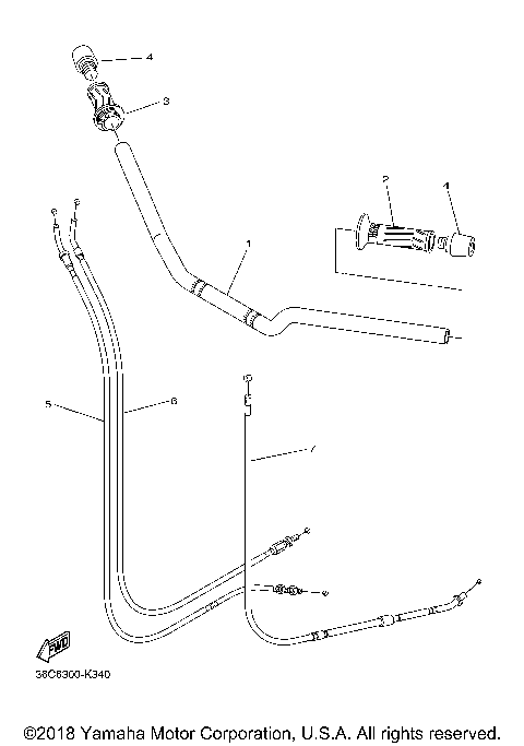 STEERING HANDLE CABLE