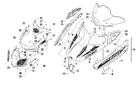 HOOD, WINDSHIELD, AND FRONT BUMPER ASSEMBLY [89529]
