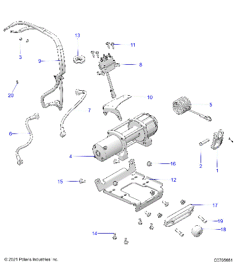 CHASSIS, WINCH - G22G4E99NP (C0705680-1)