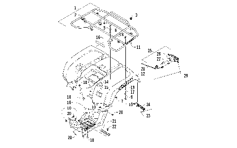 REAR RACK, BODY PANEL, AND FOOTWELL ASSEMBLIES [100296]