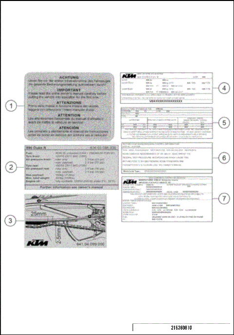 TECHNIC INFORMATION STICKER