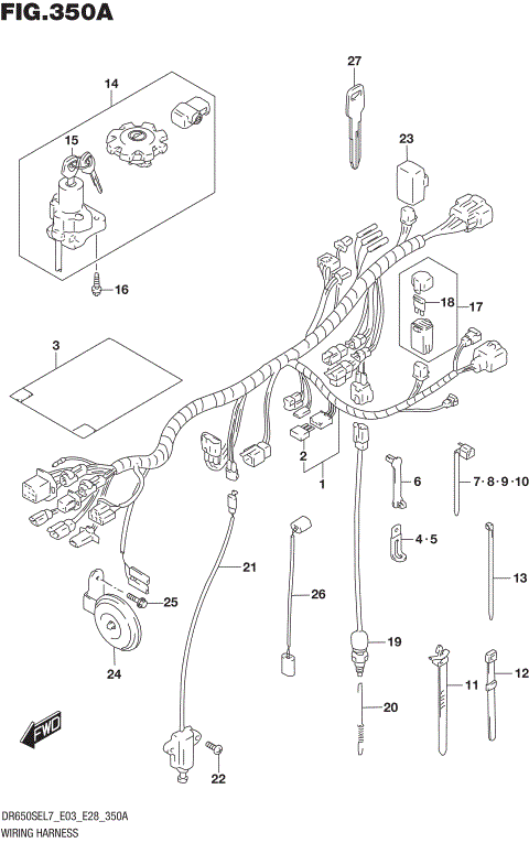 WIRING HARNESS (DR650SEL7 E03)