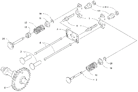 CAMSHAFT AND VALVE ASSEMBLY [106089]