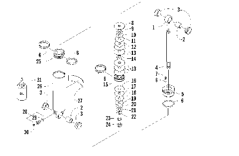 REAR SUSPENSION REAR ARM SHOCK ABSORBER [86843]