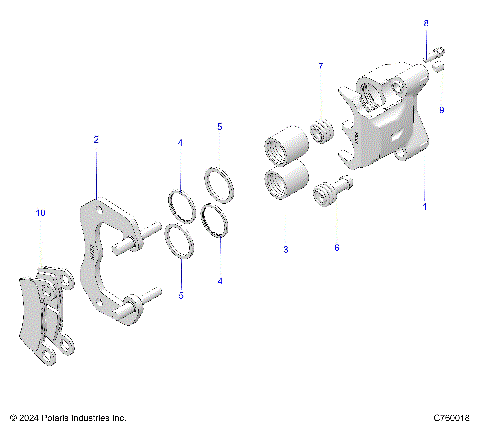 BRAKES, REAR CALIPER - G25GME99 (C760018)