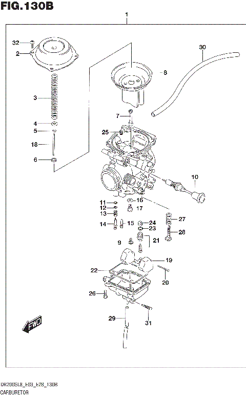 CARBURETOR (DR200SL8 E28)