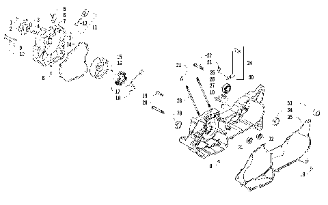 RIGHT CRANKCASE AND COVER ASSEMBLY [100365]