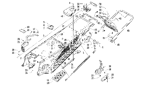 TUNNEL, REAR BUMPER, AND SNOWFLAP ASSEMBLY [99181]