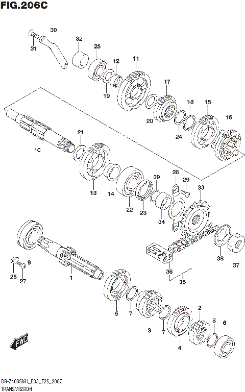 TRANSMISSION (DR-Z400S)