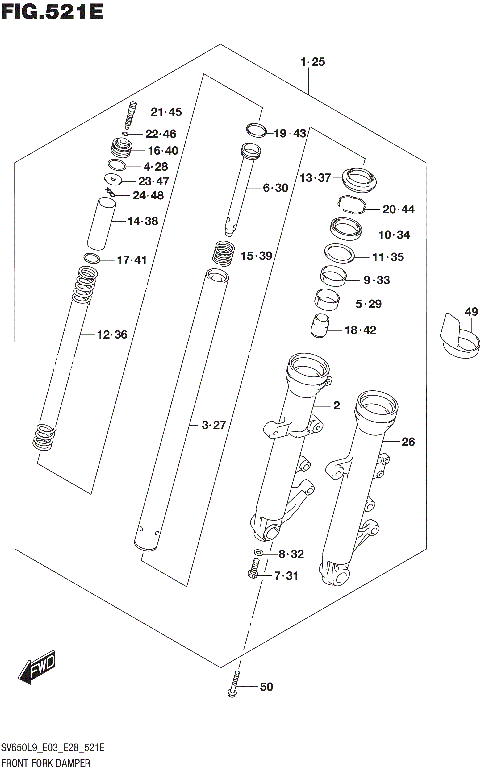 FRONT FORK DAMPER (SV650XAL9 E28)