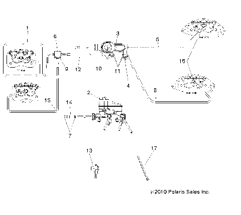 BRAKES, LINES and MASTER CYLINDER - R11HR76AG/AR (49RGRBRAKELINES116X6)