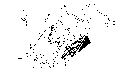 HOOD AND WINDSHIELD ASSEMBLY [92944]