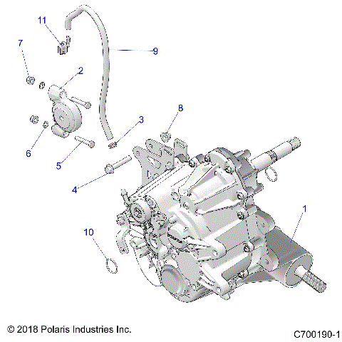 DRIVE TRAIN, MAIN GEARCASE MOUNTING - G22GAJ99AP/BP (700190-1)