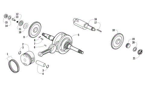 PISTON AND CRANKSHAFT ASSEMBLY