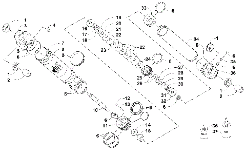REAR SUSPENSION REAR ARM SHOCK ABSORBER [101543]
