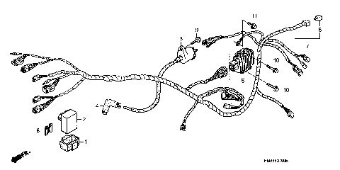 WIRE HARNESS (TRX250TM)