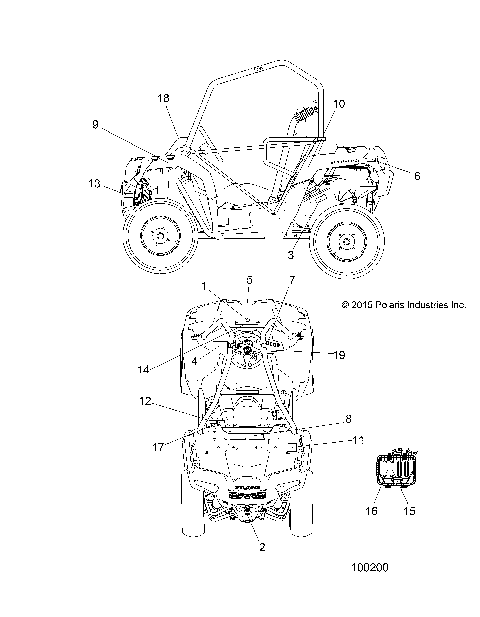 BODY, DECALS - A16DAH57A1 (100200)
