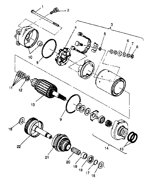 STARTING MOTOR SLT 780 B964588 and Intl. SLT 780 I964588 (4935683568C007)