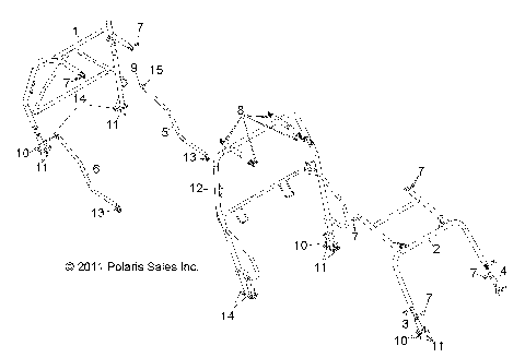CHASSIS, CAB FRAME and SIDE BARS - R11XY76FX (49RGRCAB11RZRS4I)